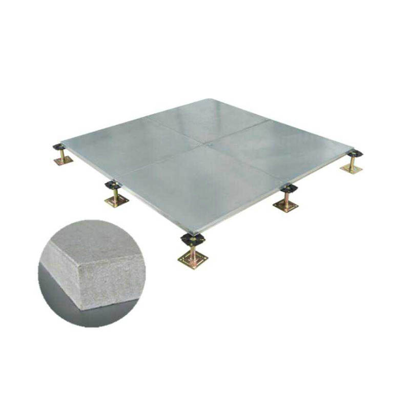 How does the encapsulated calcium sulphate raised access floor achieve excellent uniform load distribution and concentrated load-bearing capacity?